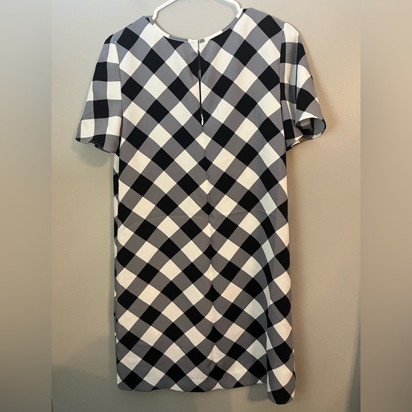 Ann Taylor Gingham Ruffle Sleeve Shift Dress Size 4 - Picture 3 of 12